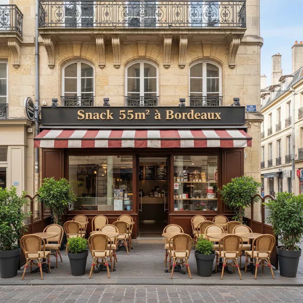 Snack 55m² à Bordeaux : terrasse