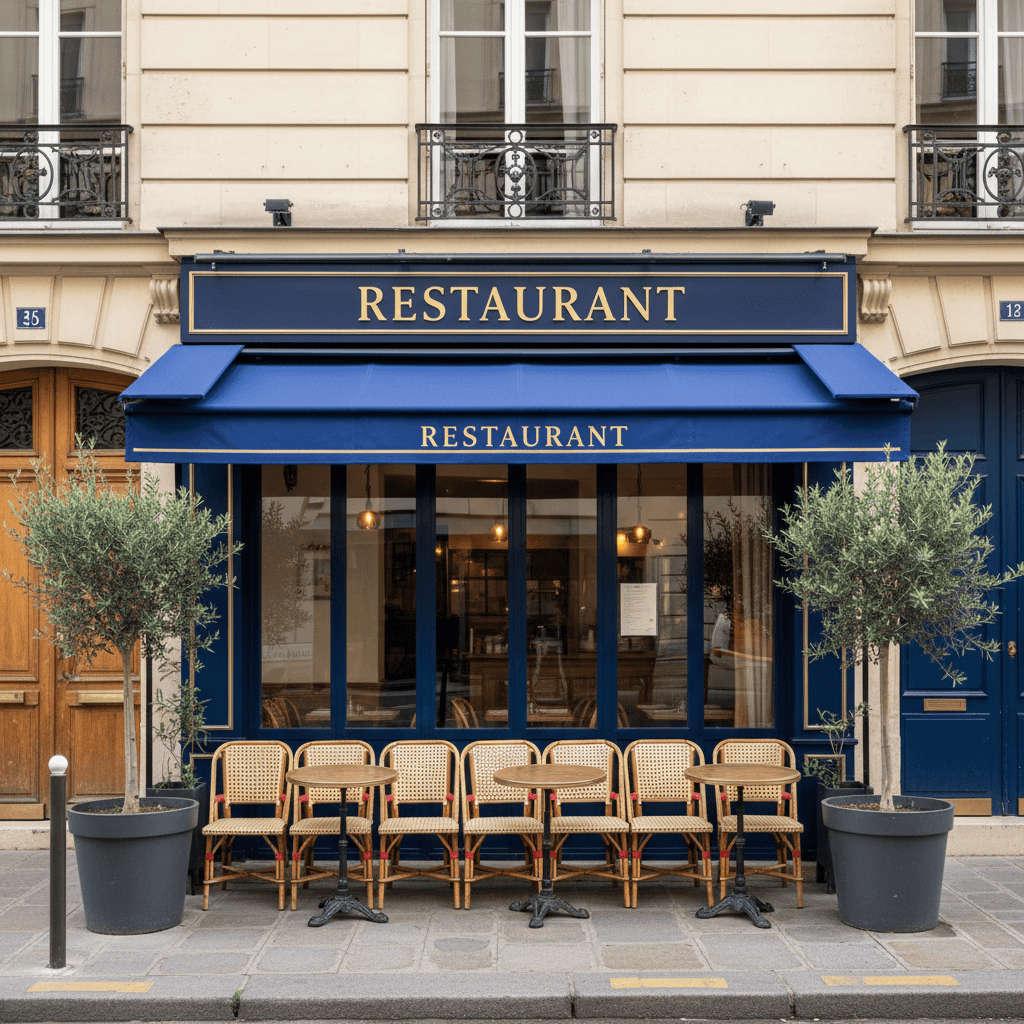 Restaurant 24 couverts à Paris : terrasse - extraction