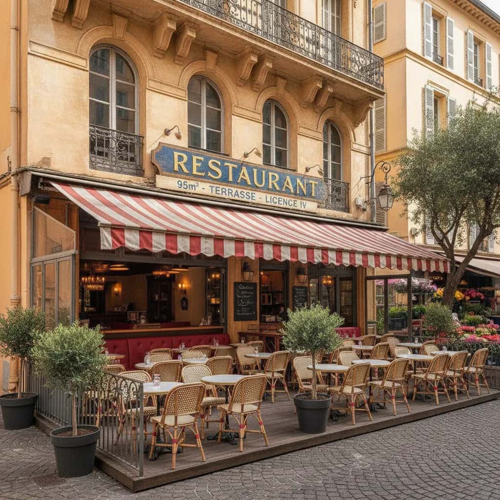 Restaurant 95m² à Nice : terrasse - licence IV