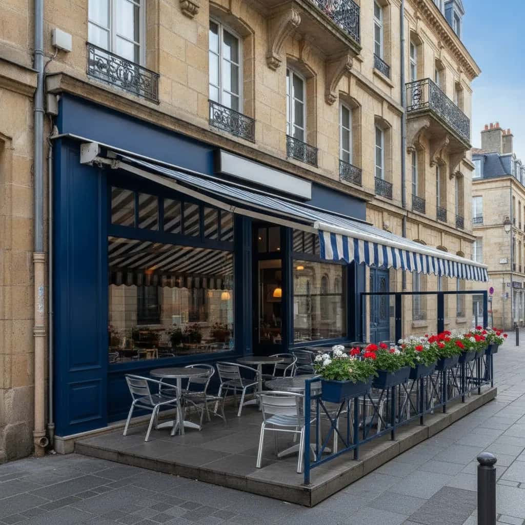 Fast-food 50m² à Nantes : terrasse - extraction