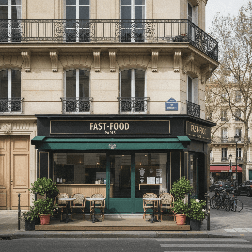 Fast-food 47m² à Paris : extraction