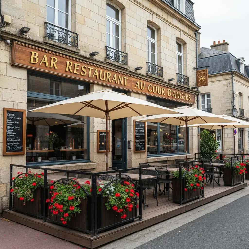 Bar-brasserie 270m² à Angers : terrasse - licence IV