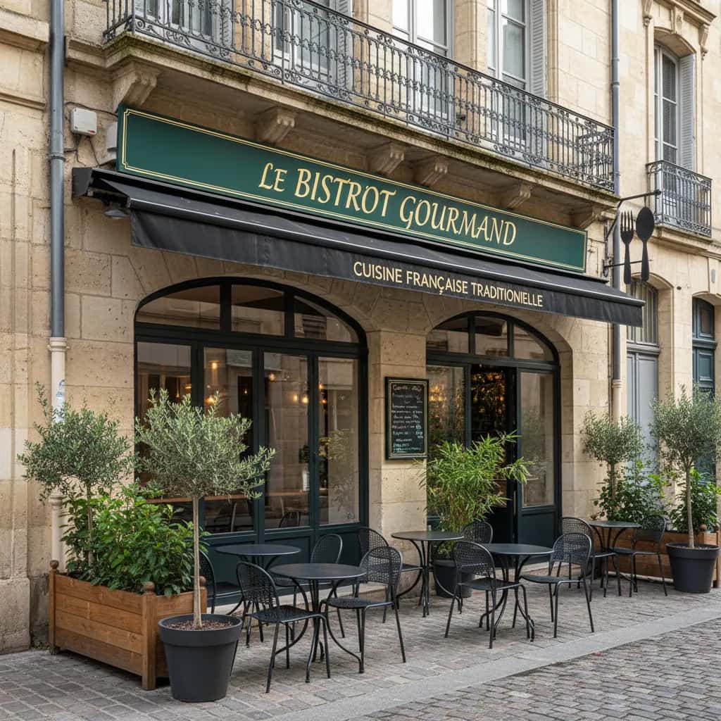 Restaurant 110m² à Bordeaux : terrasse - cuisine équipée