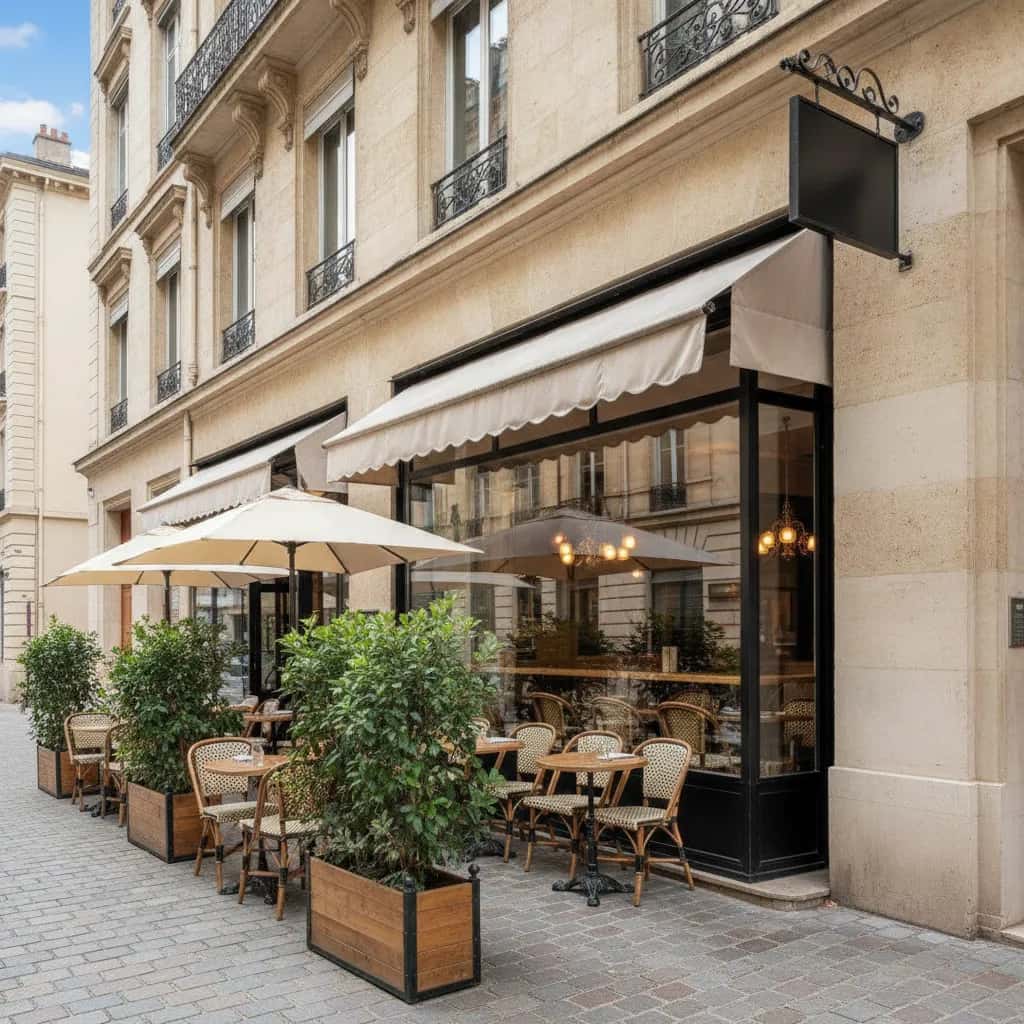 Restaurant 110m² à Lyon : terrasse - extraction
