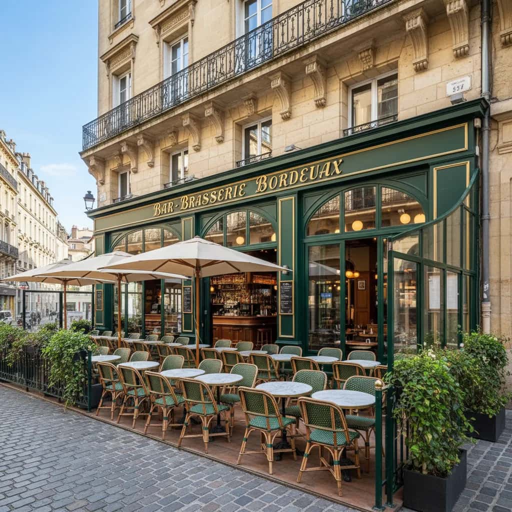 Bar-brasserie 612m² à Bordeaux : terrasse - licence IV