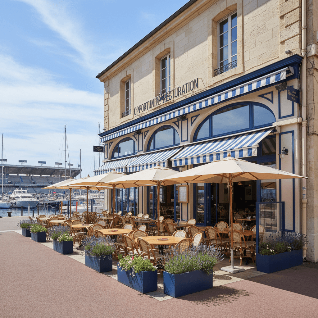 Restaurant 400m² à Toulon : terrasse - licence IV