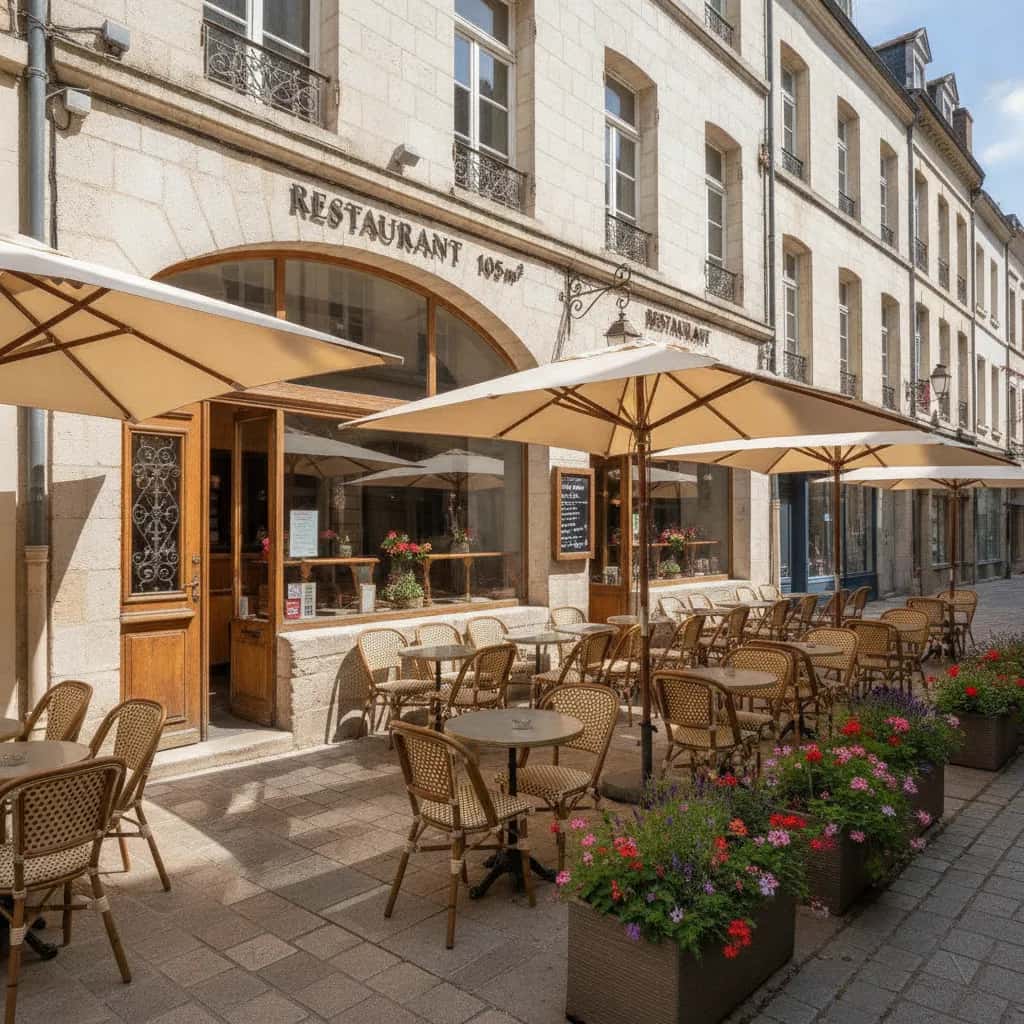 Restaurant 105m² à Angers : terrasse - licence IV