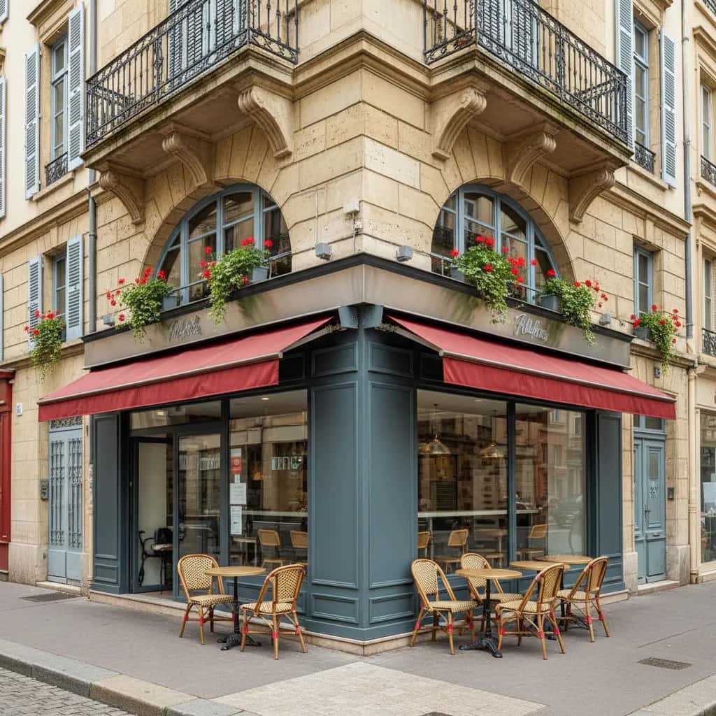 Fast-food à Lyon : terrasse - licence IV