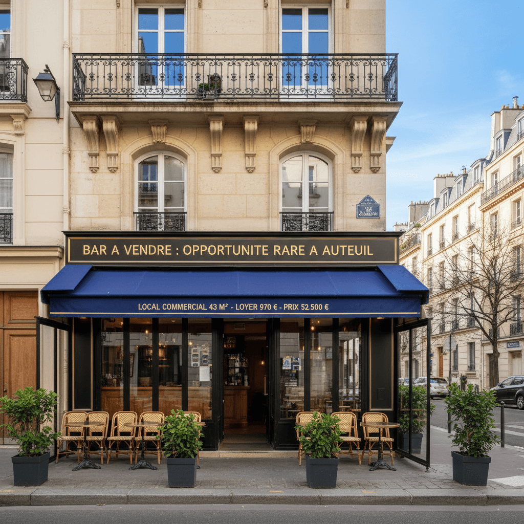 Bar à vendre : Opportunité rare à Auteuil