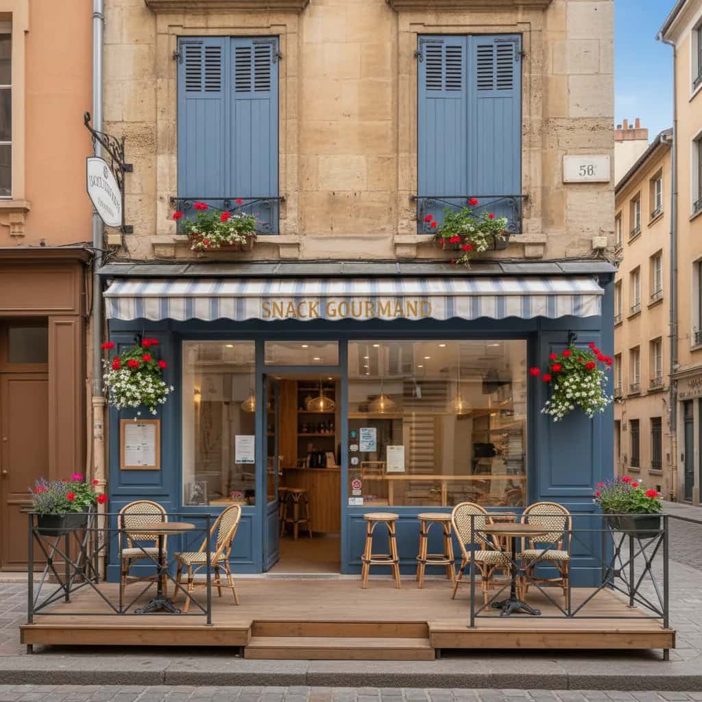 Snack 143m² à Lyon : terrasse - extraction