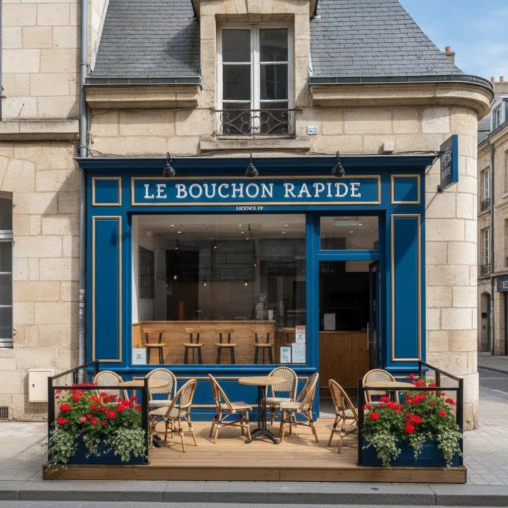 Fast-food à Nantes : terrasse - licence IV
