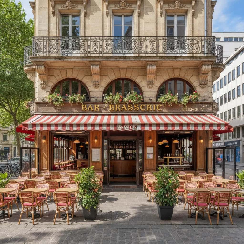Bar-brasserie 310m² à Nantes : terrasse - licence IV