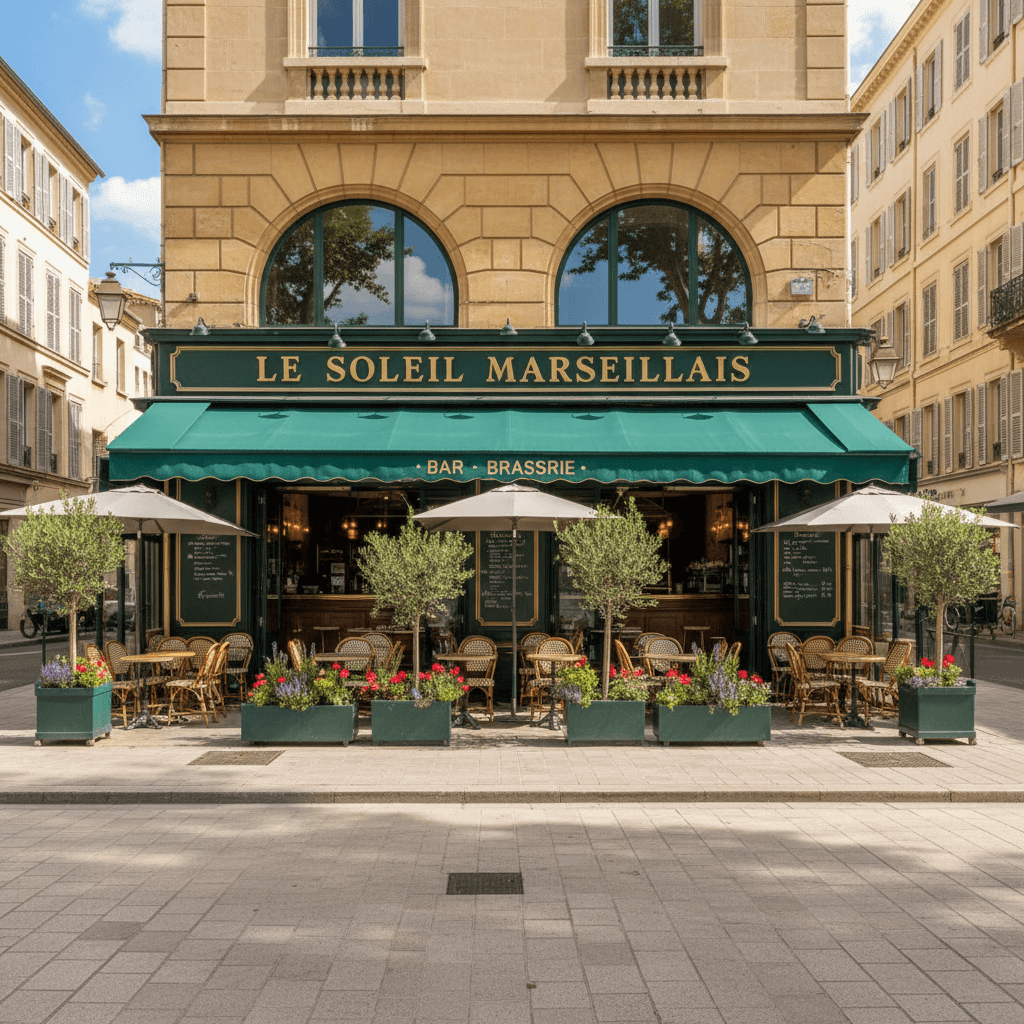 Bar-brasserie à Marseille : terrasse - licence IV