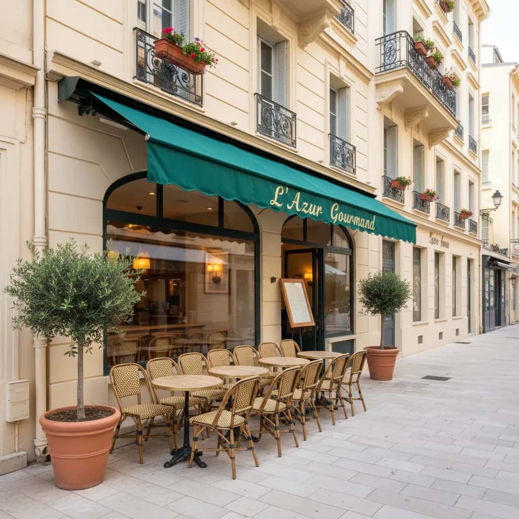 Restaurant 88m² à Nice : terrasse - licence IV