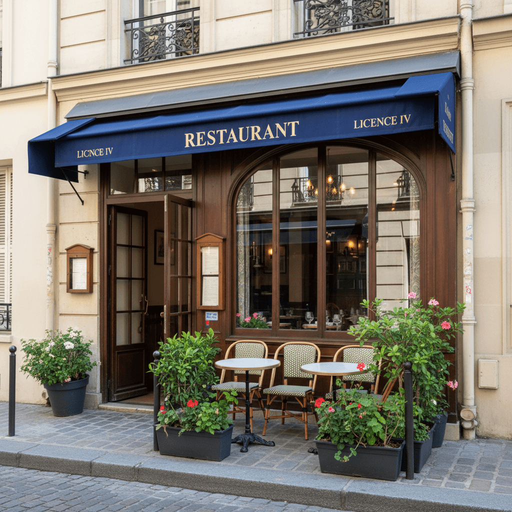 Restaurant 10 couverts à Paris : licence IV