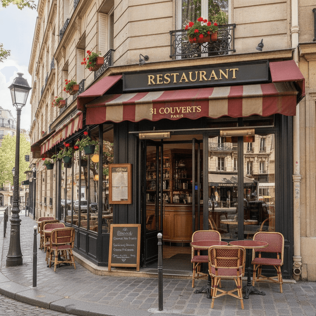 Restaurant 31 couverts à Paris : extraction - cuisine équipée