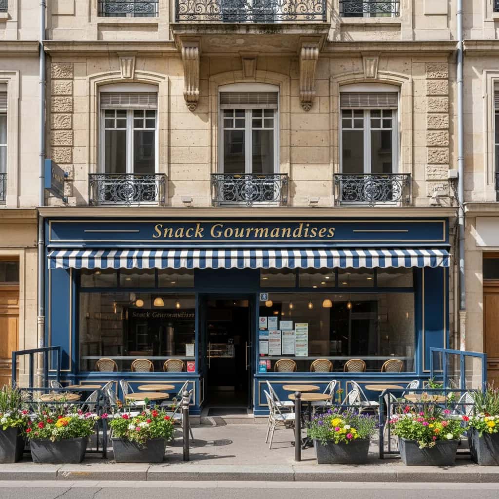 Snack 90m² à Lyon : terrasse