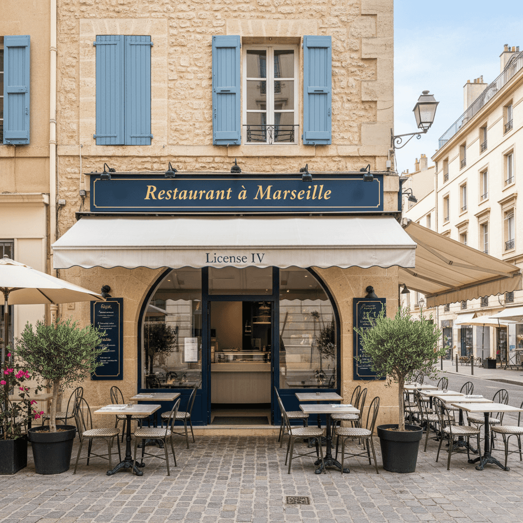 Restaurant à Marseille : terrasse - licence IV