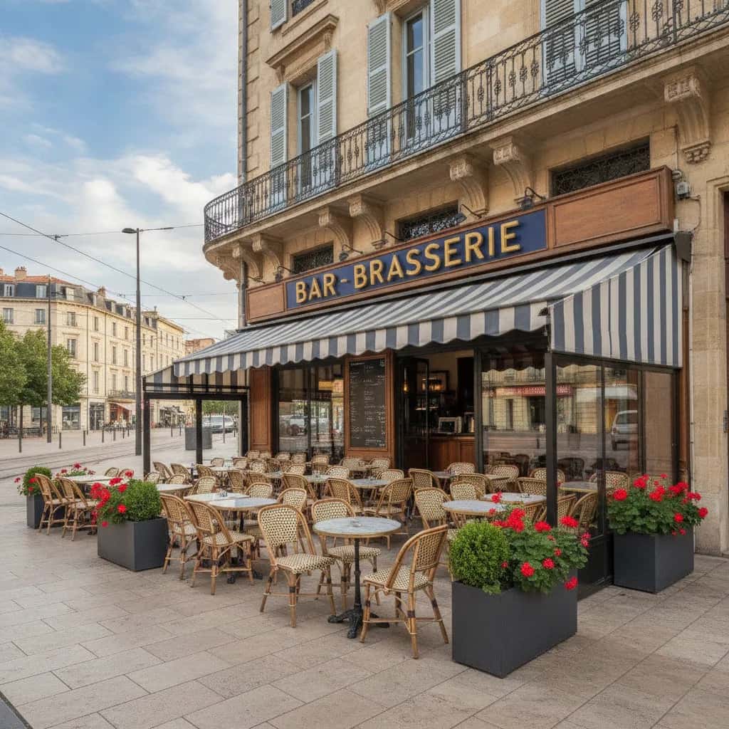 Bar-brasserie 150m² à Montpellier : terrasse - licence IV