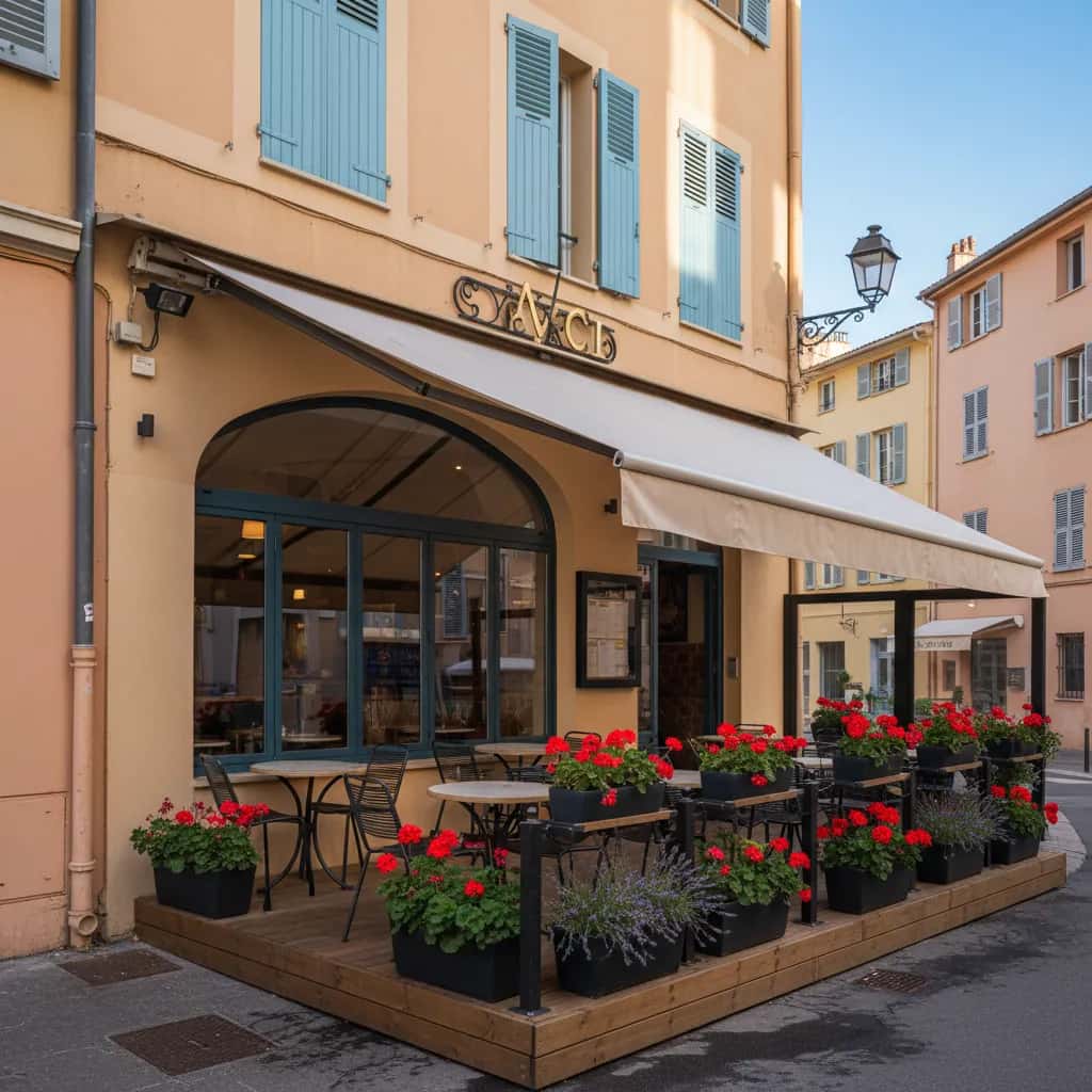 Restaurant 110m² à Nice : terrasse - licence IV