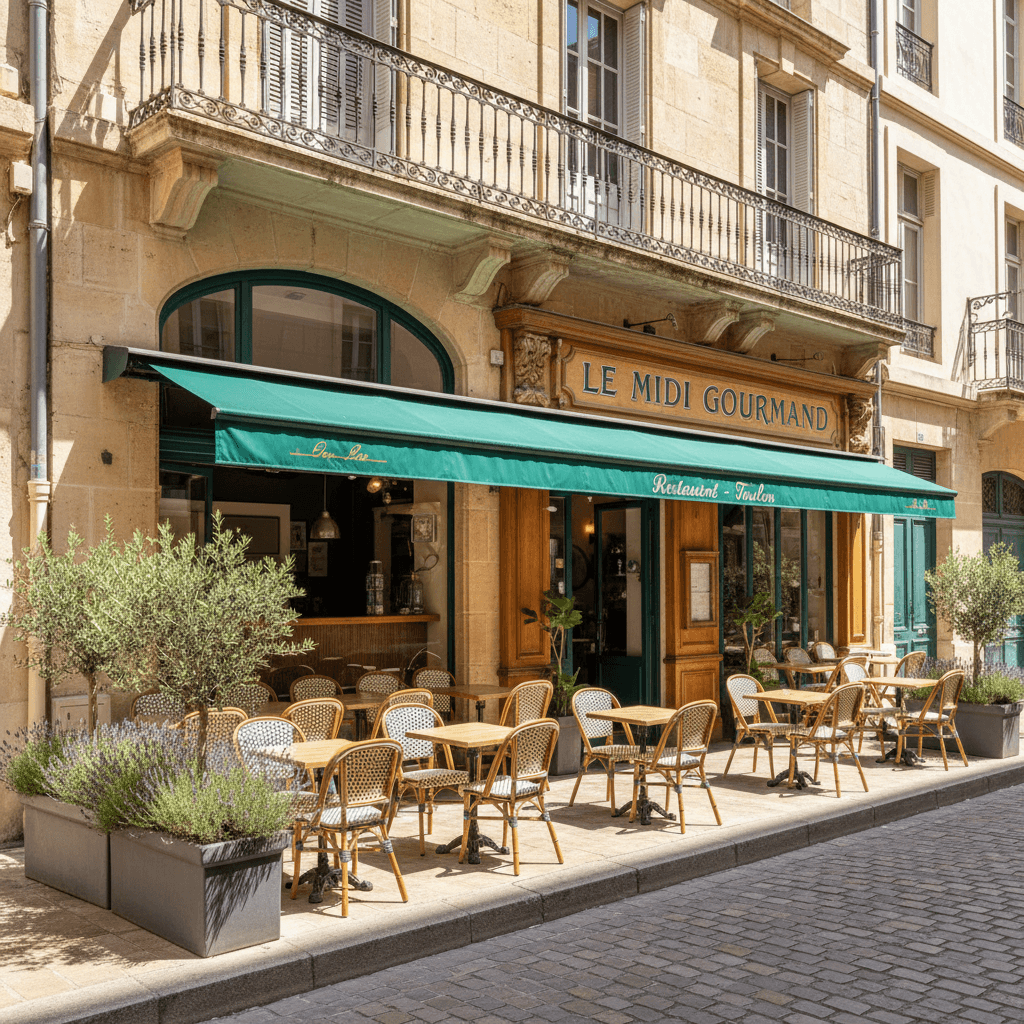 Restaurant 130m² à Toulon : terrasse - extraction
