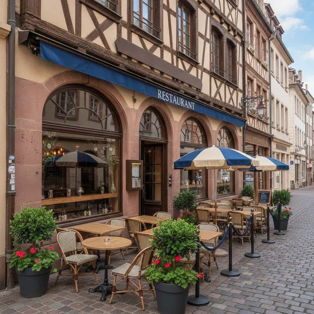 Restaurant 97m² à Strasbourg : terrasse - licence IV