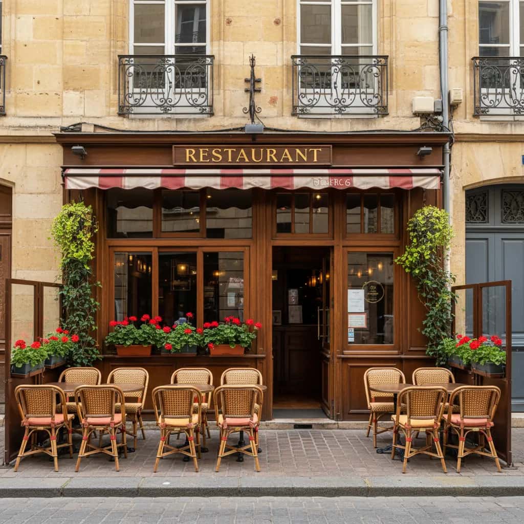 Restaurant 50m² à Bordeaux : terrasse - extraction