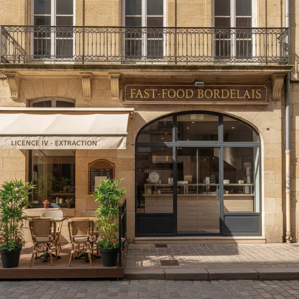Fast-food 77m² à Bordeaux : licence IV - extraction