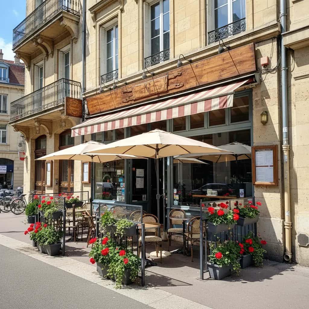 Restaurant 55m² à Lyon : terrasse - extraction