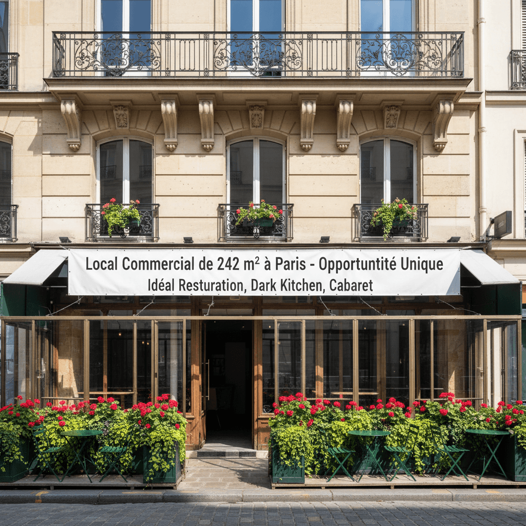 Local Commercial de 242 m² à Paris - Opportunité Unique