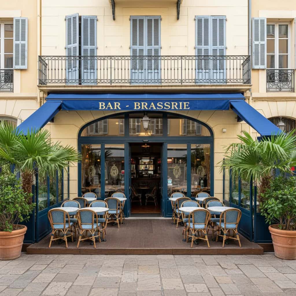Bar-brasserie à Nice : terrasse - licence IV