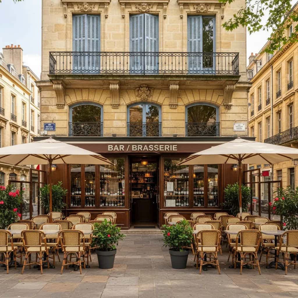 Bar-brasserie 50m² à Bordeaux : terrasse - licence IV