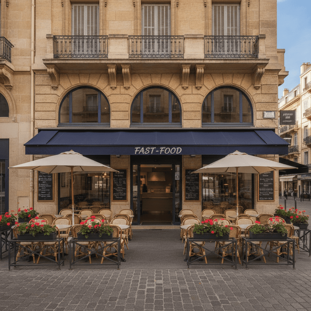 Fast-food 365m² à Marseille : terrasse - licence IV