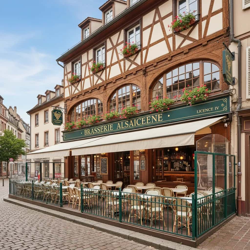 Restaurant 145 couverts à Strasbourg : terrasse - licence IV