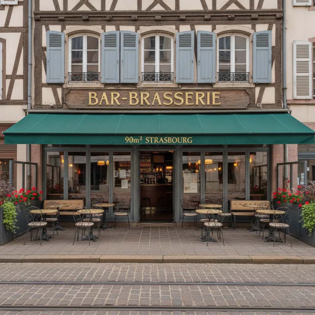 Bar-brasserie 90m² à Strasbourg : terrasse