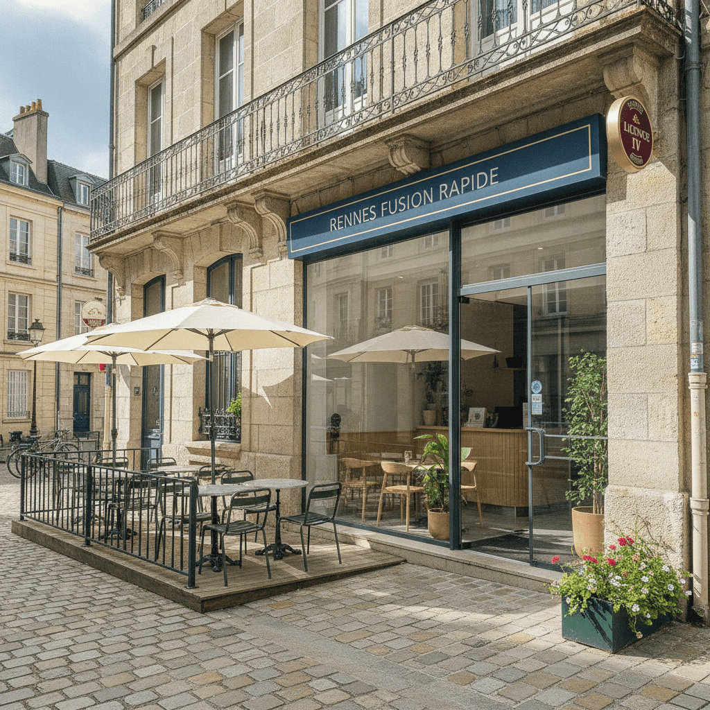 Fast-food à Rennes : terrasse - licence IV