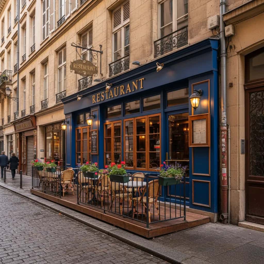 Restaurant 80m² à Lyon : terrasse - licence IV