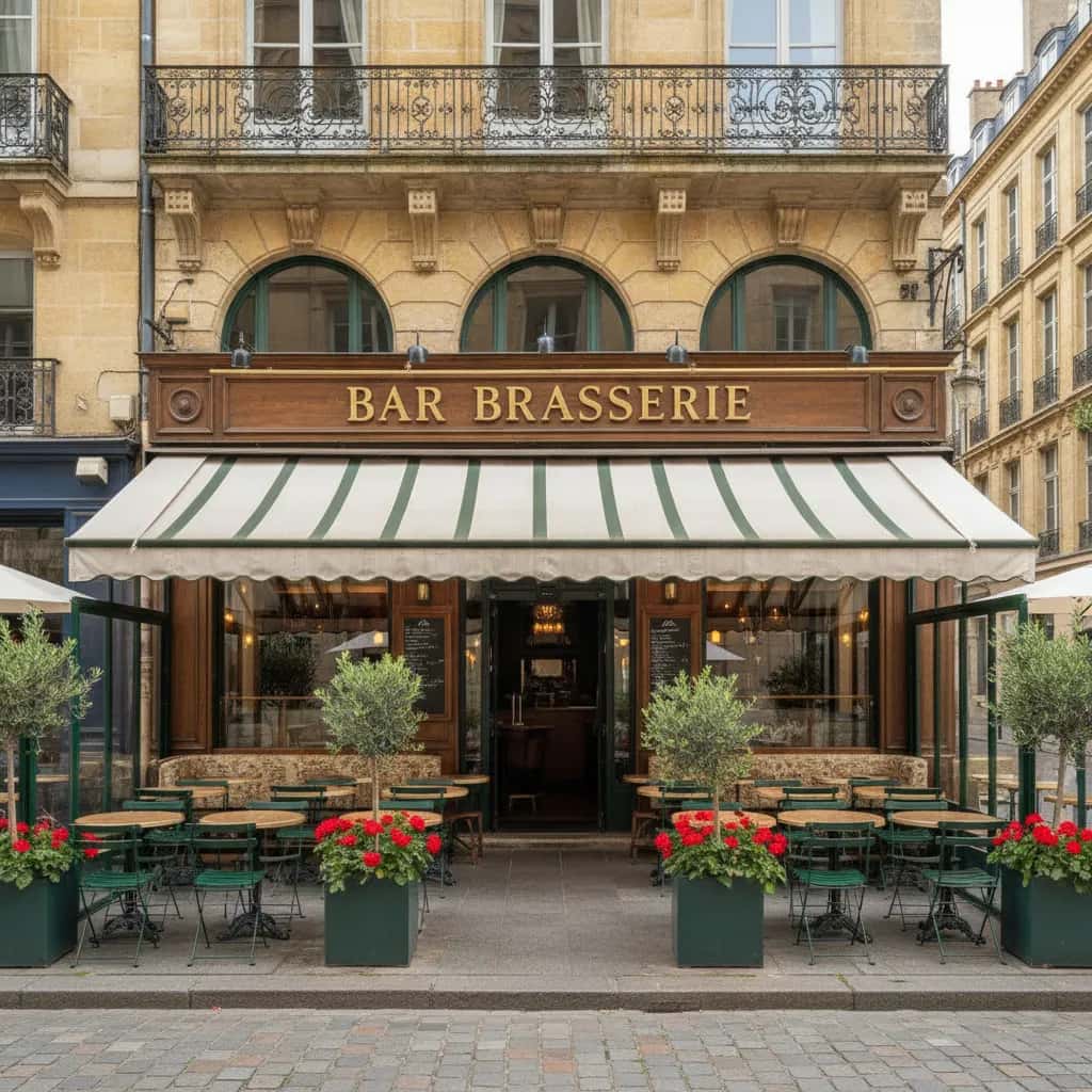 Bar-brasserie 34 couverts à Bordeaux : terrasse - licence IV
