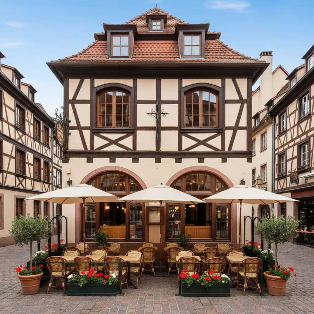 Restaurant 105m² à Strasbourg : terrasse - licence IV