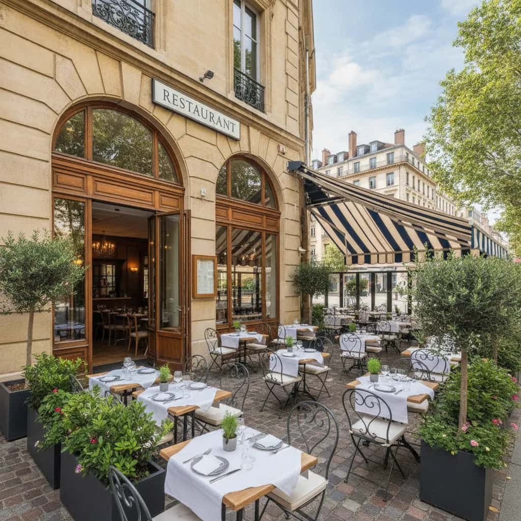 Restaurant 195m² à Lyon : terrasse - extraction