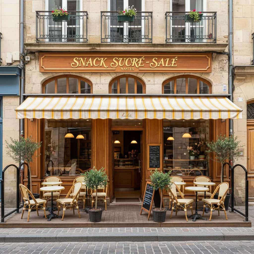 Snack 45m² à Nantes : terrasse