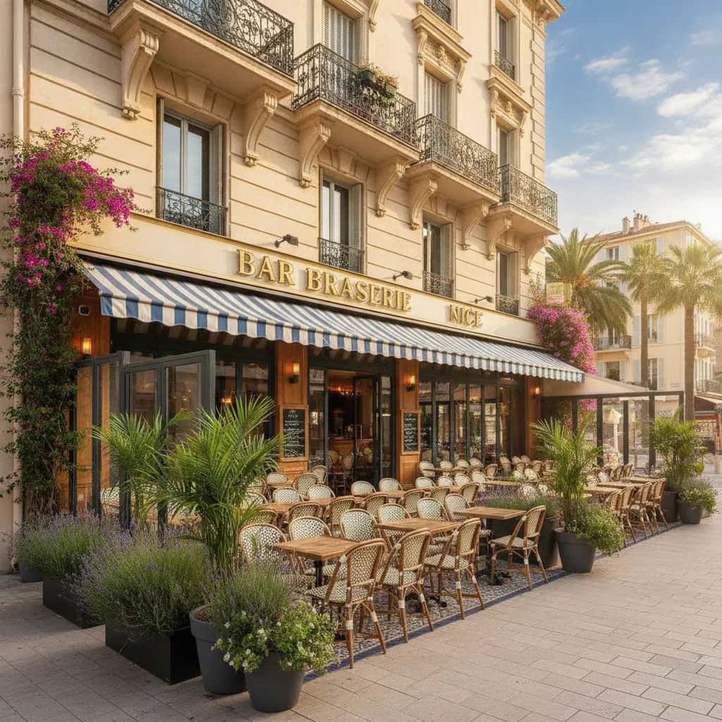 Bar-brasserie 566m² à Nice : terrasse - licence IV