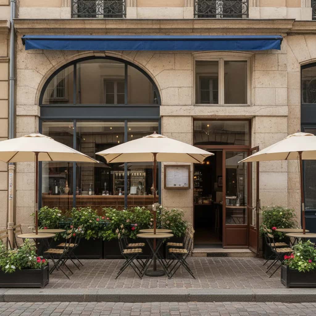 Restaurant 80m² à Lyon : terrasse - extraction