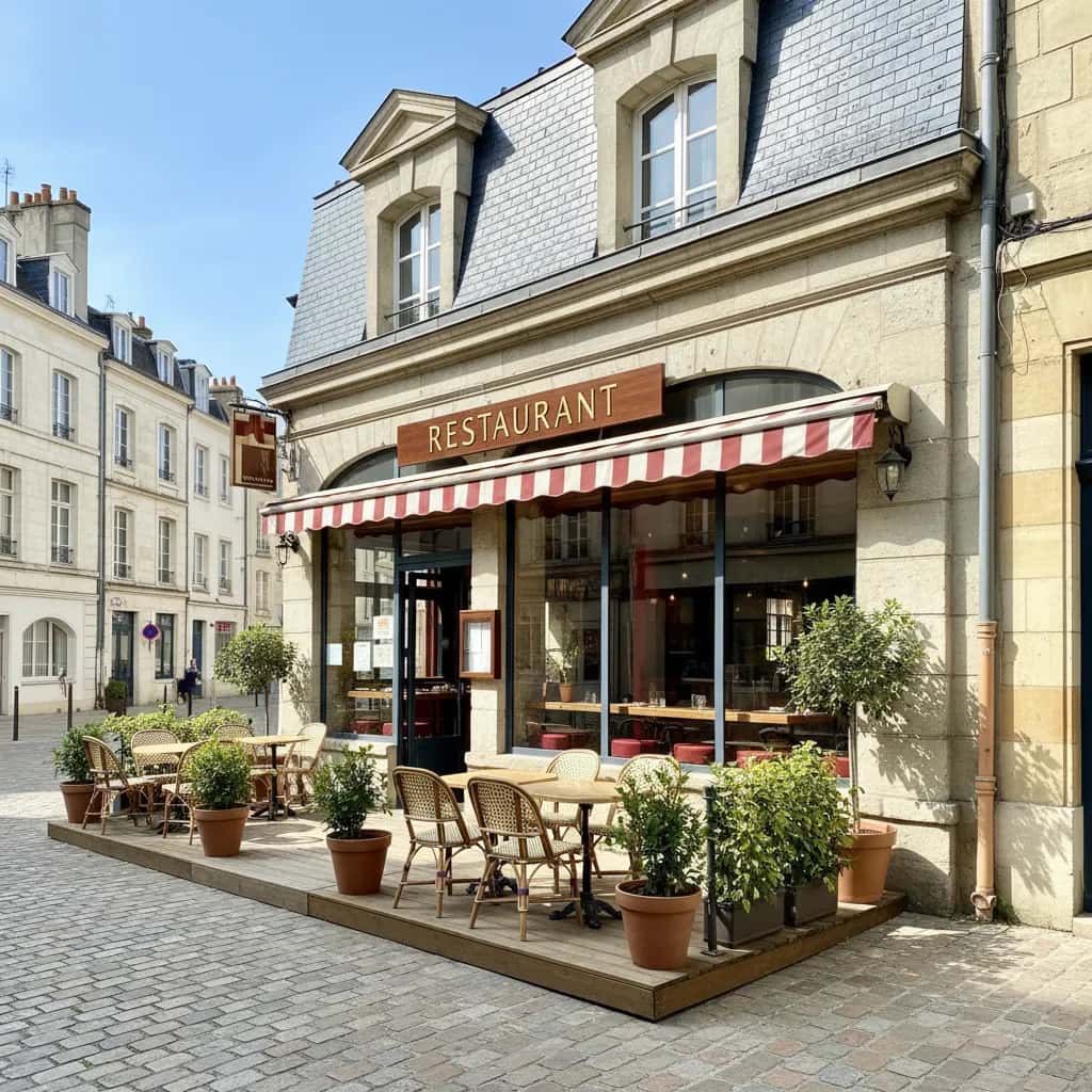 Restaurant 70m² à Nantes : terrasse - extraction