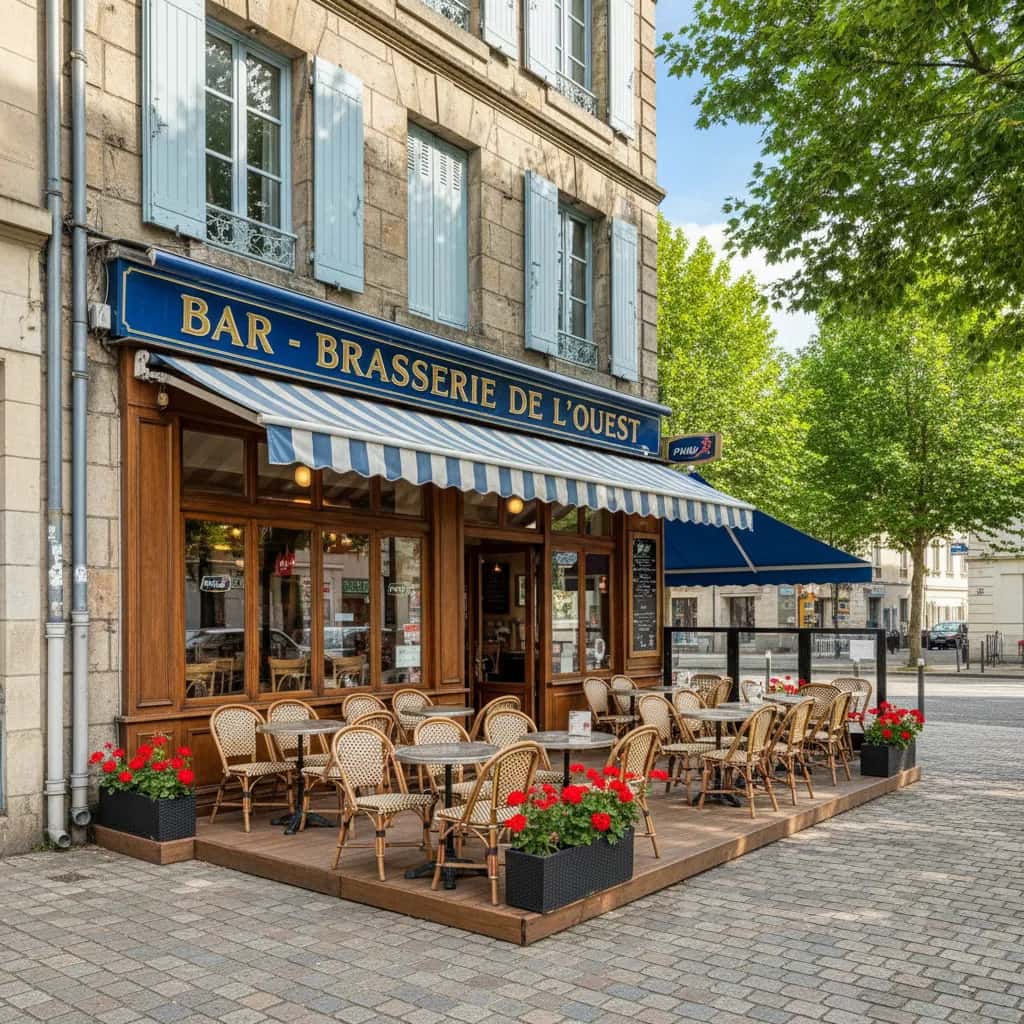 Bar-brasserie 70m² à Nantes : terrasse - licence IV