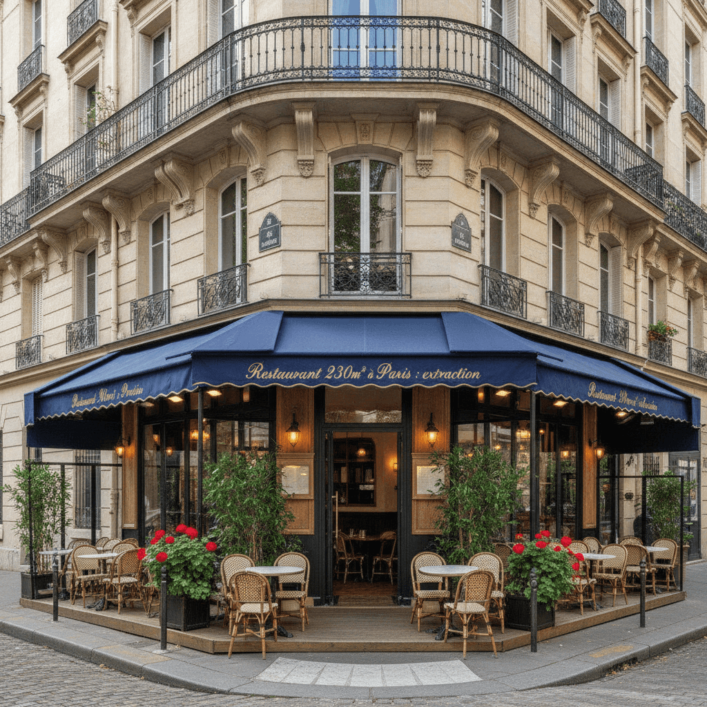Restaurant 230m² à Paris : extraction