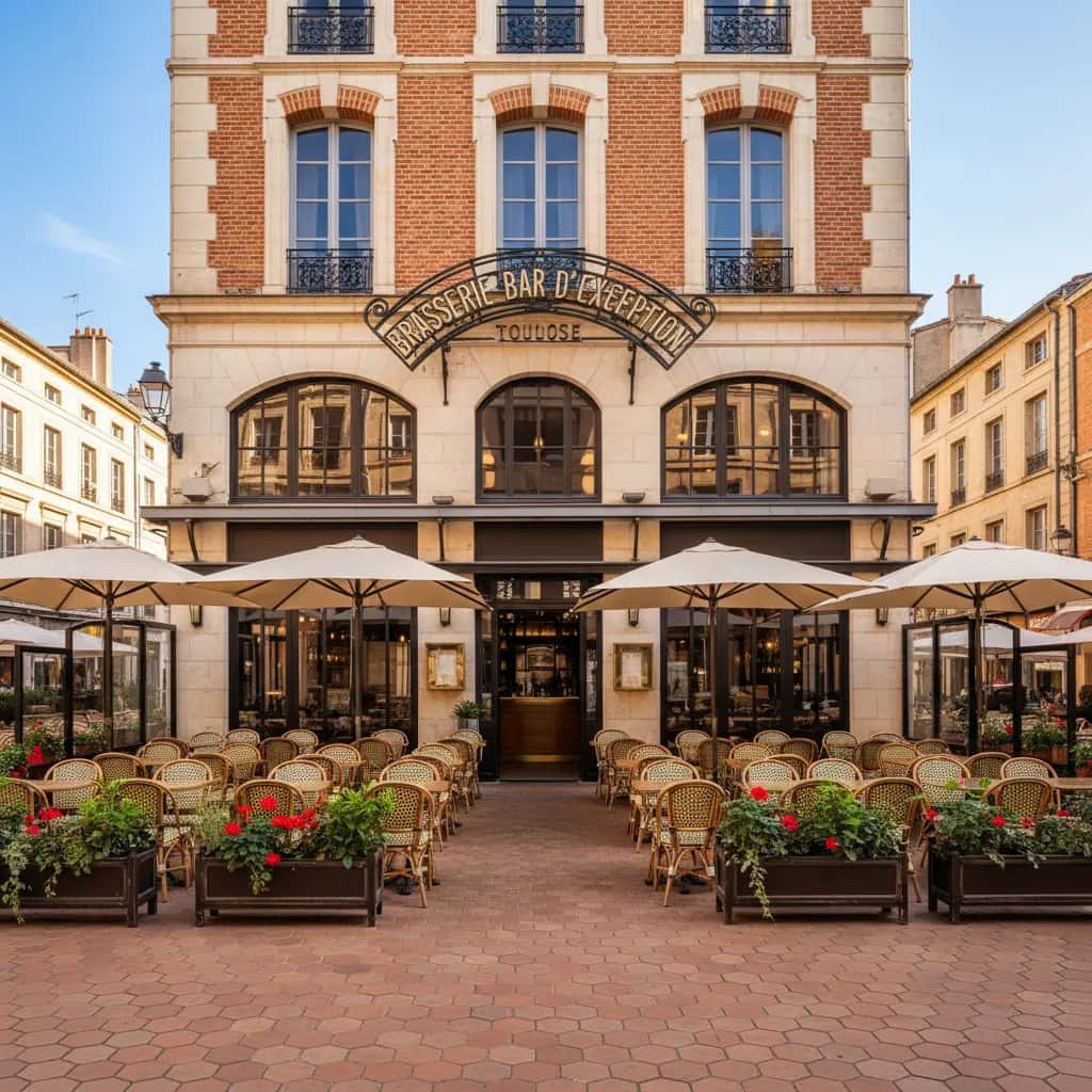Bar-brasserie 358m² à Toulouse : terrasse - licence IV