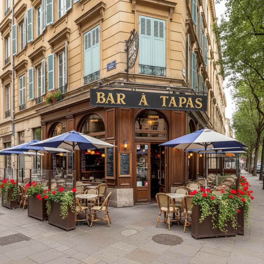 Bar-brasserie 145m² à Lyon : terrasse - cave/réserve