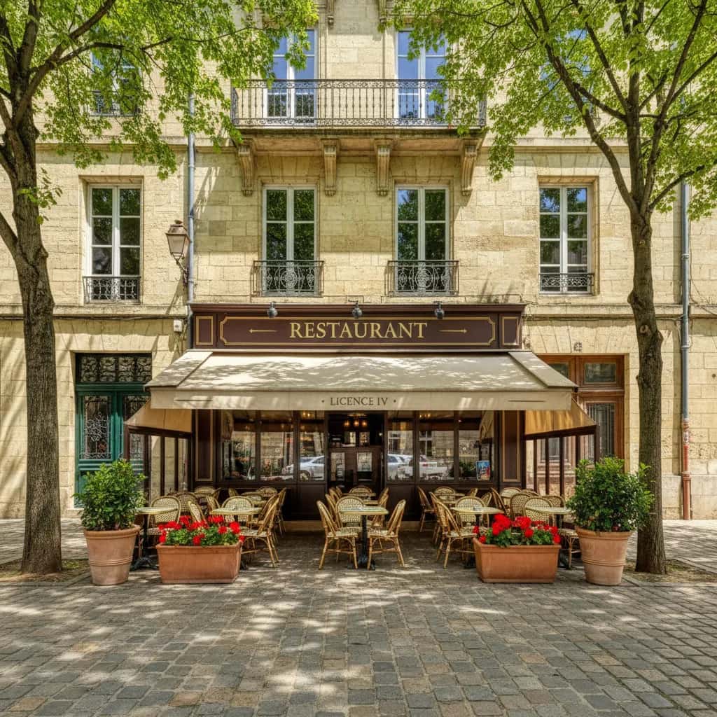 Restaurant à Bordeaux : terrasse - licence IV