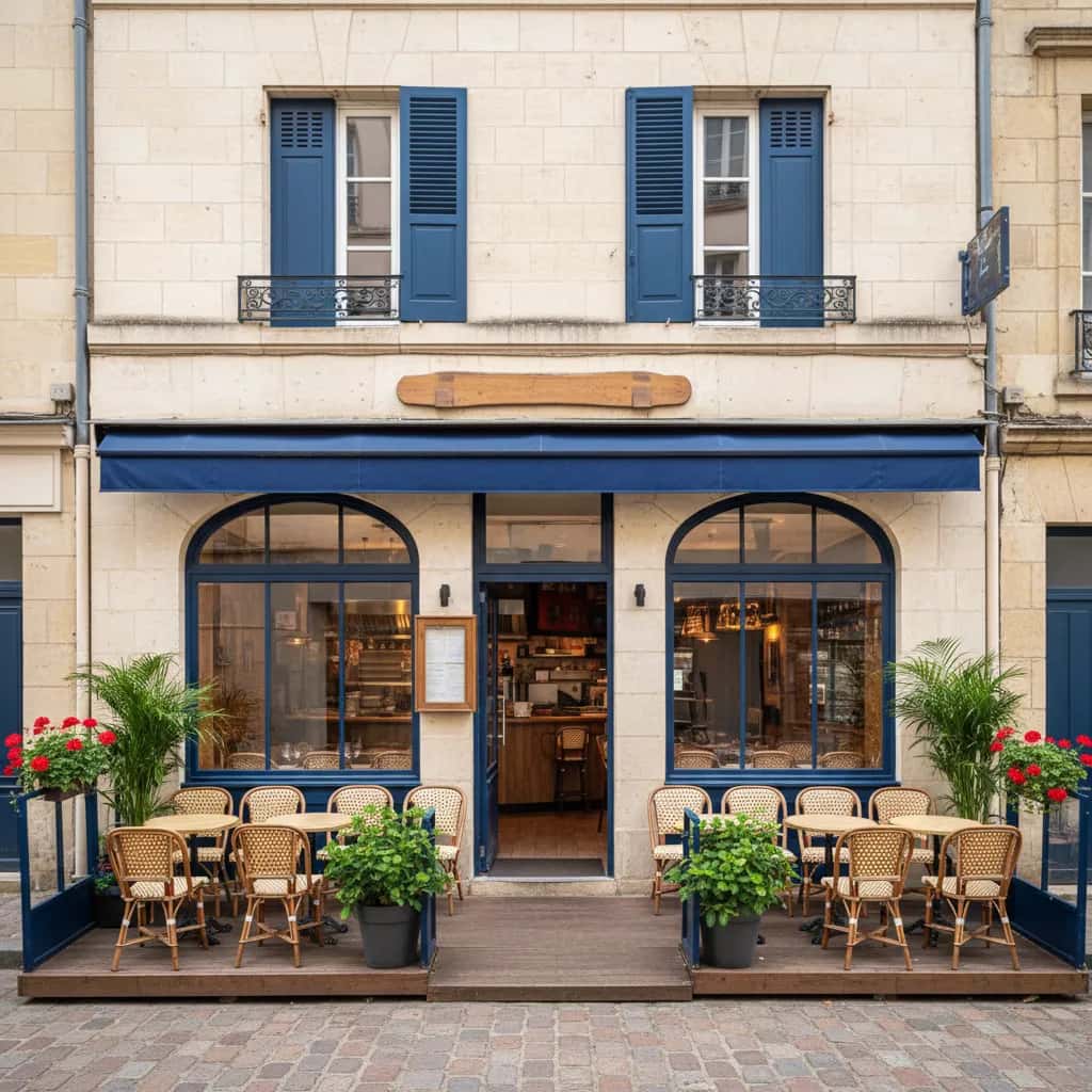 Restaurant 65m² à Nantes : terrasse - extraction